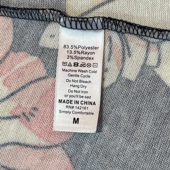 LULAROE Yellow Coral Floral Sarah Medium - Picture 8 of 9